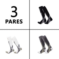 3 Pares Meias de Compressão Mágica, Recuperação de Corrida, Ciclismo, Alta Elasticidade, Respirabilidade e Absorção de Suor