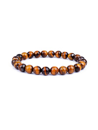 Pulseira Tripla Proteção com Olho de Tigre, Obsidiana e Pirita – Pedras Naturais 6mm