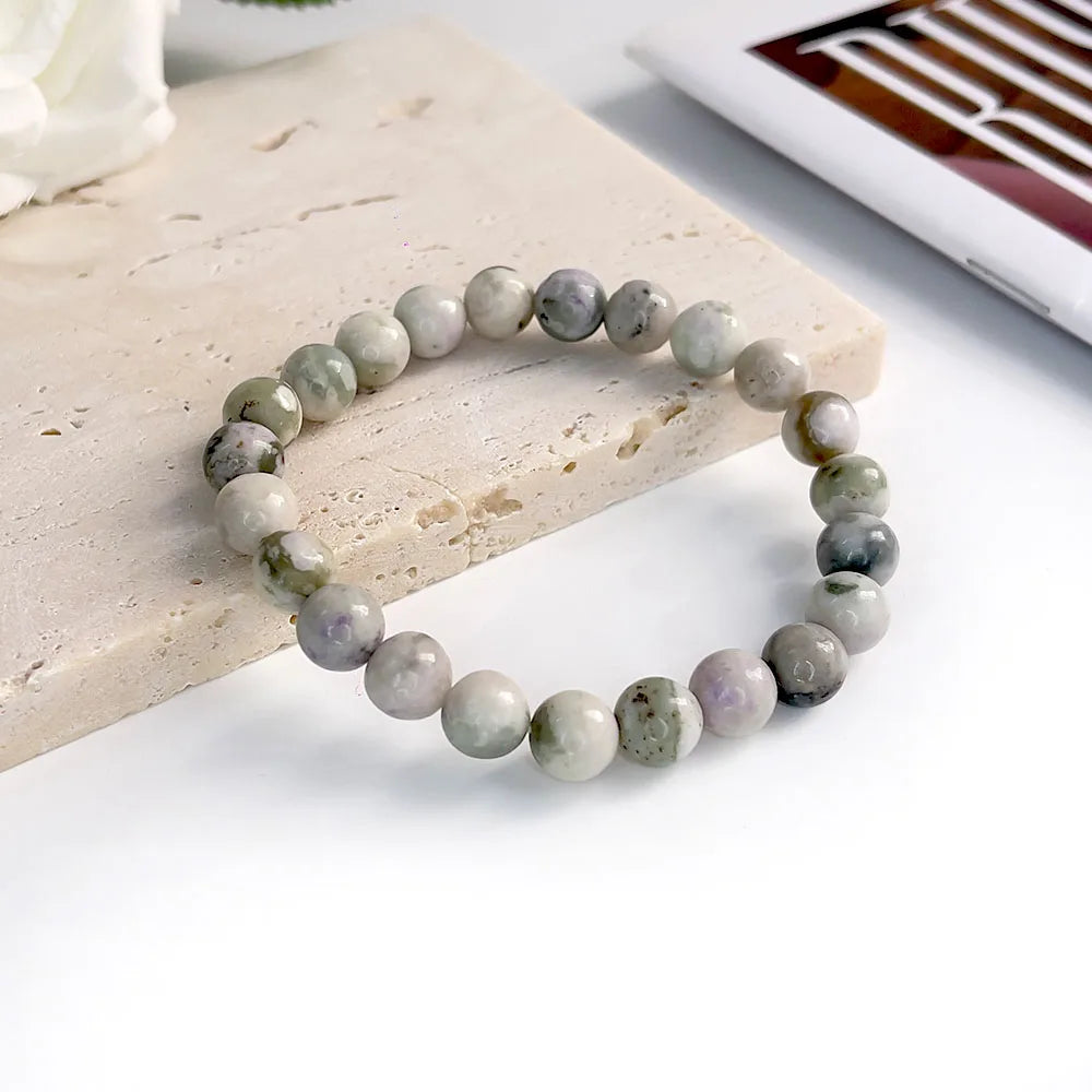 Pulseira Elegante de Pedra Natural 6mm – Modelo Unissex