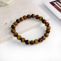 Pulseira de Pedra Natural 6mm Unissex – Elegância, Energia e Proteção