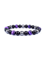 Pulseira Tripla Proteção com olho de tigre, obsidiana e pirita 6mm - foto 7