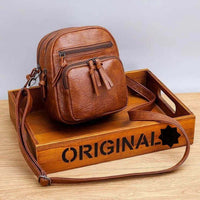 Bolsa de Ombro Multifuncional de Couro