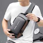 Mochila Antifurto Slim com Cadeado de Senha e Entrada USB