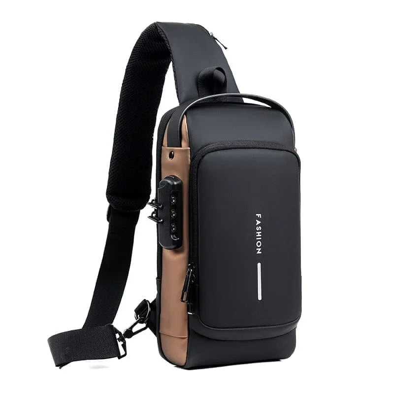 Mochila Antifurto Slim com Cadeado de Senha e Entrada USB