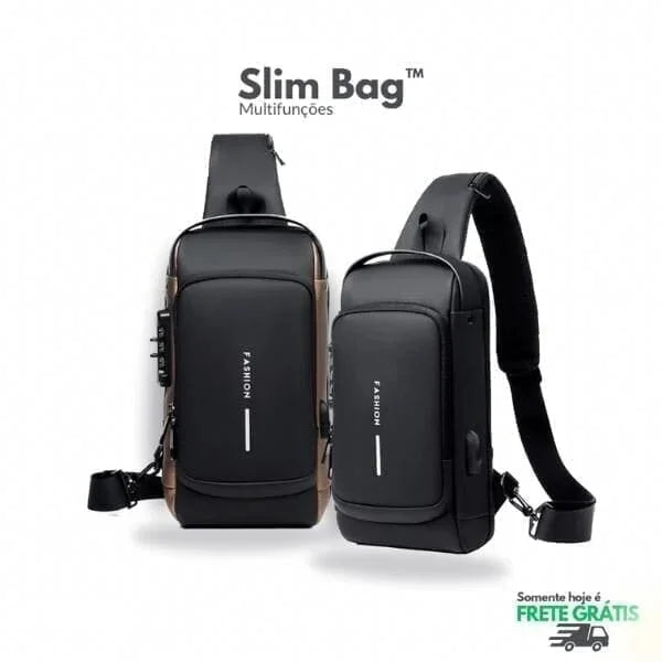 Mochila Antifurto Slim com Cadeado de Senha e Entrada USB