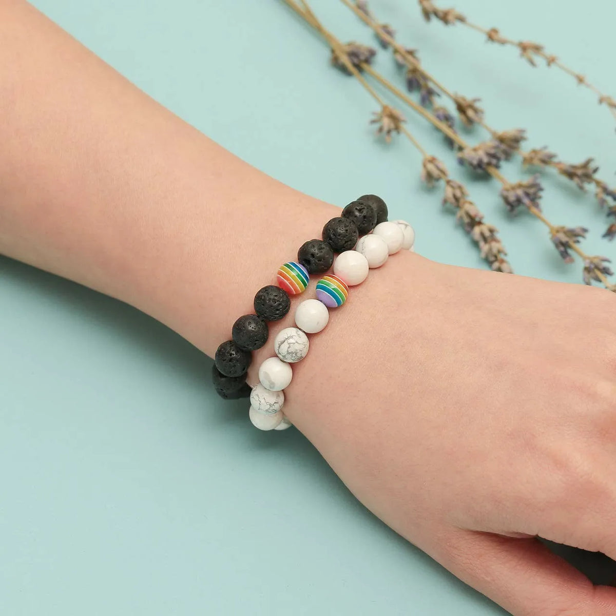 Pulseira Orgulho em Pedra Natural — Use Suas Cores