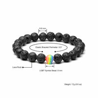 Pulseira Orgulho em Pedra Natural — Use Suas Cores