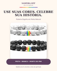 Pulseira Orgulho em Pedra Natural — Use Suas Cores