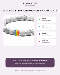 Pulseira Orgulho em Pedra Natural — Use Suas Cores