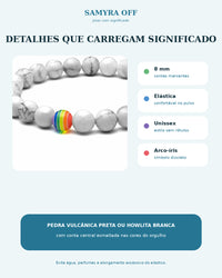Pulseira Orgulho em Pedra Natural — Use Suas Cores