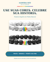 Pulseira Orgulho em Pedra Natural — Use Suas Cores